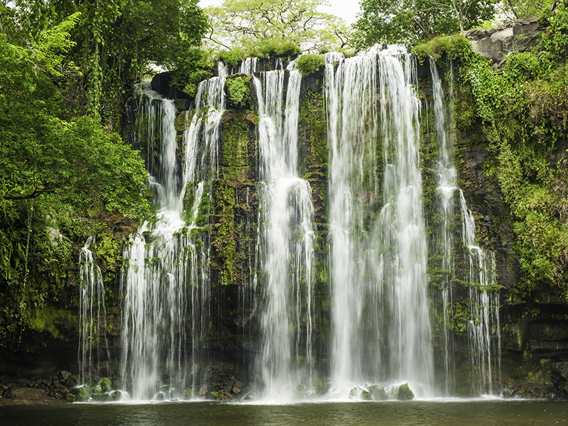 Llanos de Cortez Waterfall located in Costa Rica.