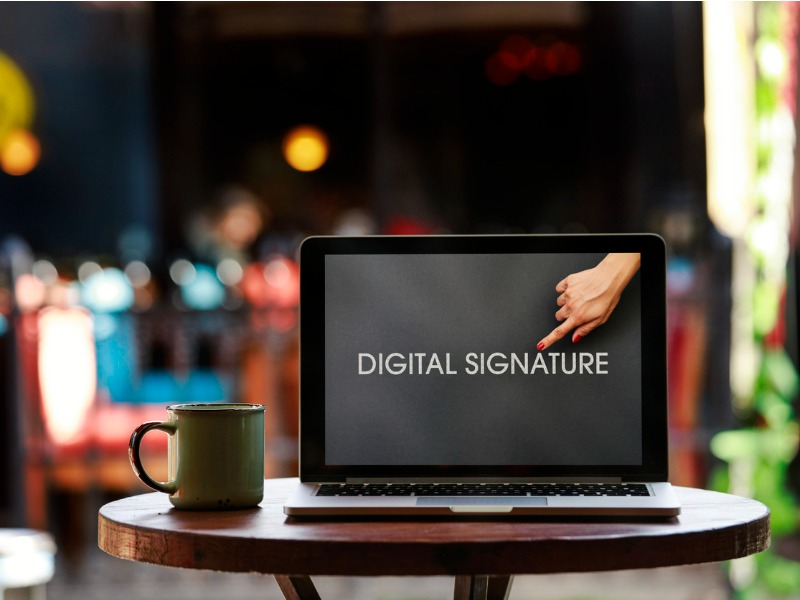 Digital Signature stock photo