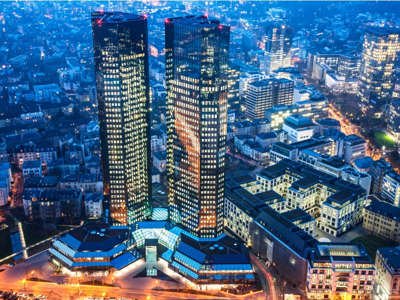 Financial Towers, Deutsche Bank at Dusk,
