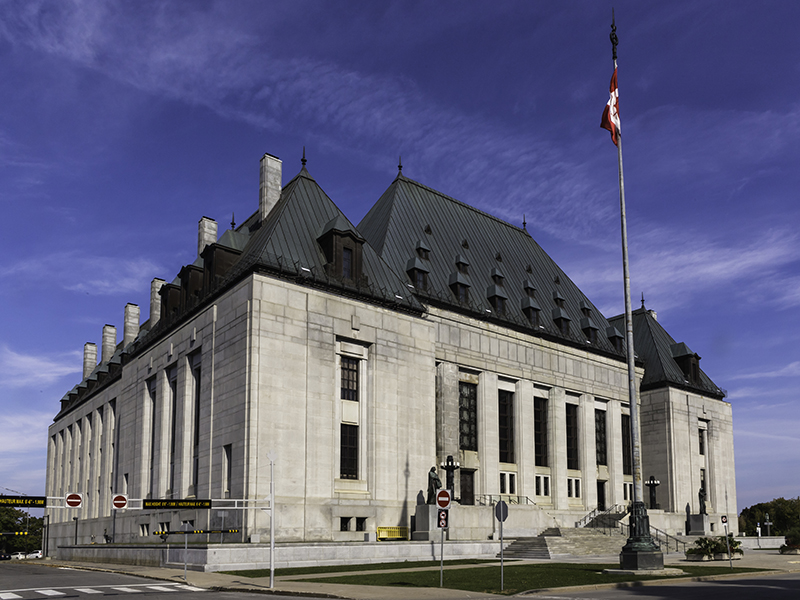 Supreme Court of Canada building in Ottawa, Canada